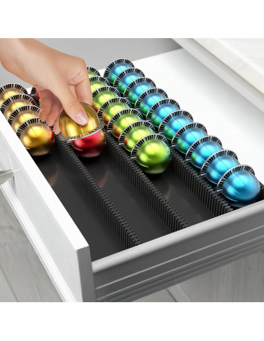 Soporte de Almacenamiento para Cápsulas Nespresso SZWQILIN Negro
