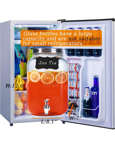 Dispensador de Bebidas de Vidrio Novellaire 7.57L con 2 Grifos