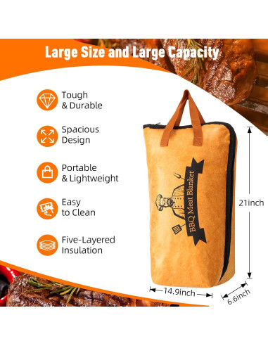 Manta BBQ Aislante Bolycen 53.34cm para Reposar Carne