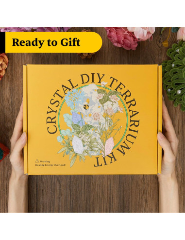 Kit de Terrario de Cristal DIY Terra Tales - Todo en Uno con Musgo y Cristales