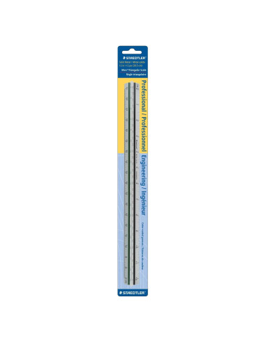Escala Triangular de Aluminio STAEDTLER 30cm 6 Escalas Codificadas