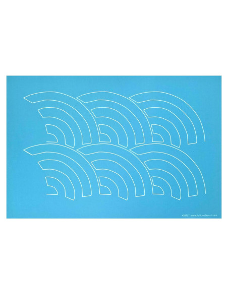 Plantilla de Acolchado Completa Hancy Creations Ventilador 31.75x21.72cm Plantilla de Acolchado Completa Hancy Creations Ventilador 31.75x21.72cm