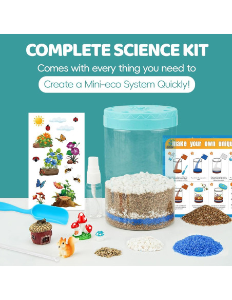 Kit de Terrario Iluminado AluAbi para Niños 4-12 Años Kit de Terrario Iluminado AluAbi para Niños 4-12 Años