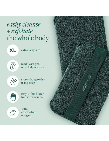 Esponja Exfoliante Corporal EcoTools XL - 1 Cuenta, Ecológica Esponja Exfoliante Corporal EcoTools XL - 1 Cuenta, Ecológica