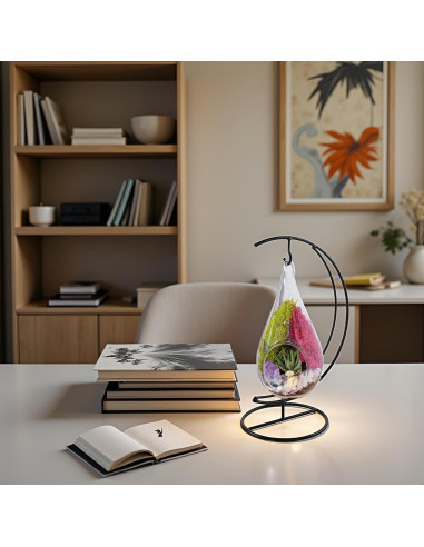 Kit de Terrario Colgante de Vidrio 7" - Creaciones de Nathalie