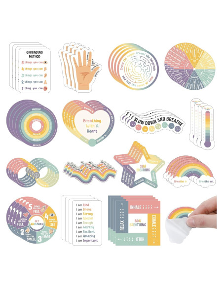 Stickers Sensoriales de Ansiedad Tenceur 60 Pcs Color Boho Stickers Sensoriales de Ansiedad Tenceur 60 Pcs Color Boho