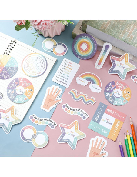 Stickers Sensoriales de Ansiedad Tenceur 60 Pcs Color Boho Stickers Sensoriales de Ansiedad Tenceur 60 Pcs Color Boho