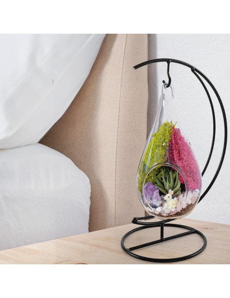 Kit de Terrario Colgante de Vidrio 7" - Creaciones de Nathalie Kit de Terrario Colgante de Vidrio 7" - Creaciones de Nathalie