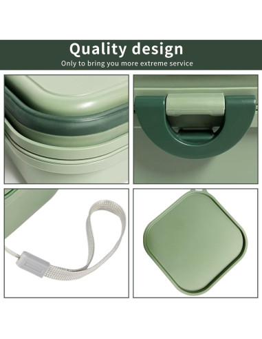 Cuenco Plegable para Perros Cermug 2 en 1 Verde - Agua y Comida