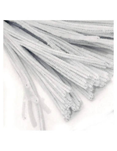 Tallos de Chenille Limpiapipas The Crafts Outlet 1000 Piezas 50 cm Blanco