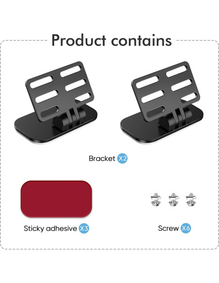 Soporte para Cámara Trasera Pixelman Ajustable 2PCS Soporte para Cámara Trasera Pixelman Ajustable 2PCS
