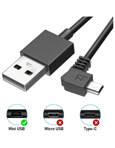 Cable de Alimentación USB Mini-B 5m para Cámara de Tablero
