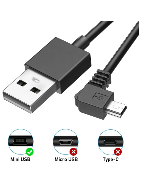 Cable de Alimentación USB Mini-B 5m para Cámara de Tablero Cable de Alimentación USB Mini-B 5m para Cámara de Tablero