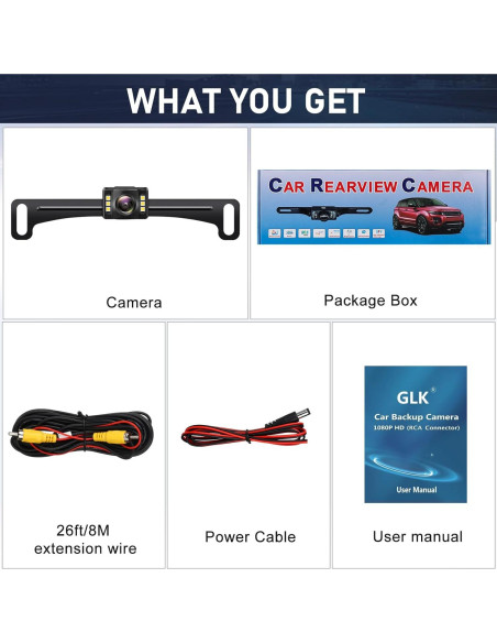 Cámara de Respaldo GLK AHD 1080P con Visión Nocturna IP69K Cámara de Respaldo GLK AHD 1080P con Visión Nocturna IP69K