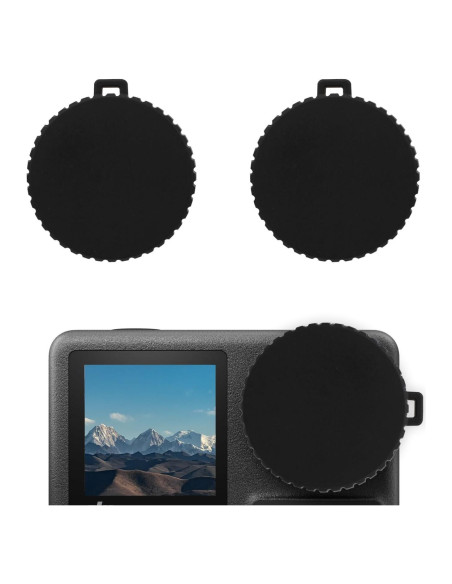 2 Tapas de Lente TPU para Osmo Action 3 y 4 - Protección Negra 2 Tapas de Lente TPU para Osmo Action 3 y 4 - Protección Negra