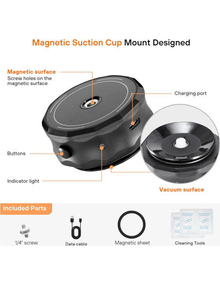 Soporte Ventosa Eléctrica STARTRC PHOTO para DJI Pocket 3 Soporte Ventosa Eléctrica STARTRC PHOTO para DJI Pocket 3