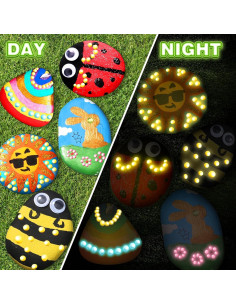 Kit de Pintura de Rocas Toidgy - Brilla en la Oscuridad 2