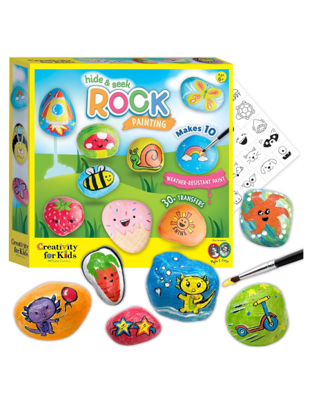 Kit de Pintura de Rocas Creativity For Kids - 10 Rocas y Pintura Kit de Pintura de Rocas Creativity For Kids - 10 Rocas y Pintura