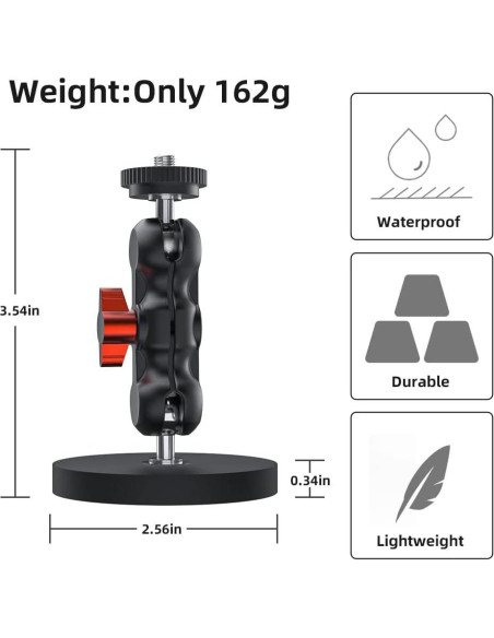 Soporte Magnético SUREWO para Cámara GoPro y DJI - 25kg Soporte Magnético SUREWO para Cámara GoPro y DJI - 25kg