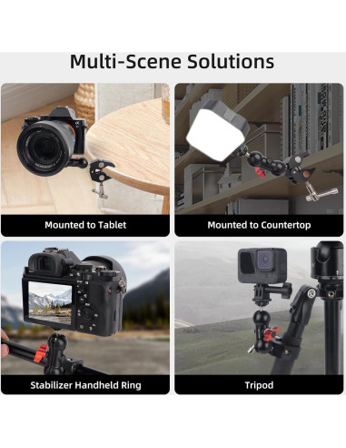 Kit de Montaje Super Clamp Mechrig con Cabezal Esférico 360