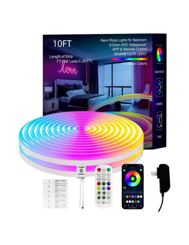 Tira de LED RGB 3.05m ATHONO, impermeable IP67, sincronización música