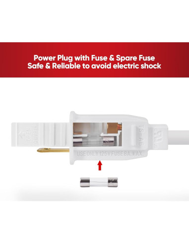 Paquete de 3 Cables de Alimentación Shine Decor 1.5m para Luces LED