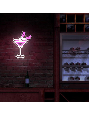 Cartel de Neón ENUOLI Dimmable Cerveza Rosa 28.9cm