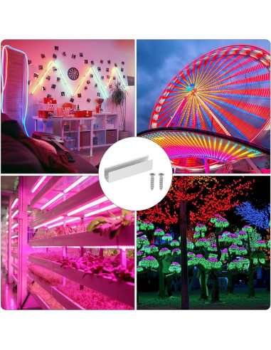 Soportes de Montaje para Luces LED PATIKIL 30 Pcs Aluminio