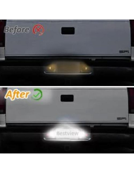 Luces de Matrícula LED Bestview para Chevy GMC 1988-1999 Luces de Matrícula LED Bestview para Chevy GMC 1988-1999