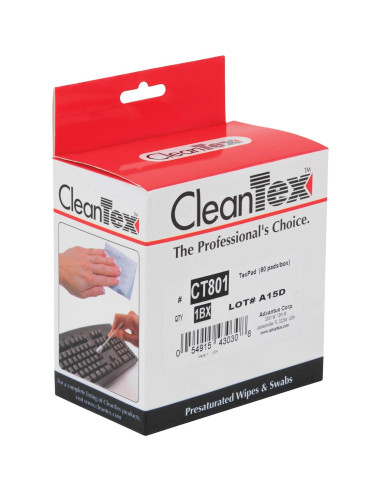 Limpiadores de Cabezal de Cinta CleanTex - Caja de 80 Paños