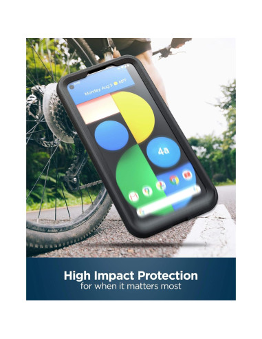 Funda Protectora Encased RebelShield para Pixel 4a 5G - Negro