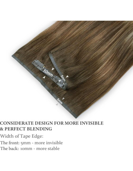 Extensiones de Cabello Clip Sin Costuras HOTBANANA 35.56 cm 120g 7pcs Extensiones de Cabello Clip Sin Costuras HOTBANANA 35.56 cm 120g 7pcs