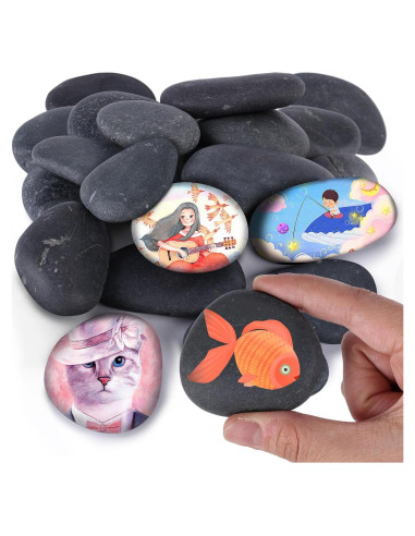 Kit de Rocas de Río para Pintar FuturePlusX 20 Piezas 5-7.6 cm
