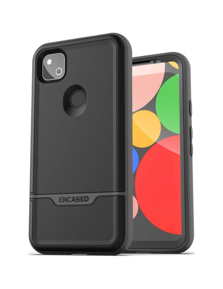 Funda Encased Rebel Shield para Google Pixel 4a - Negro Funda Encased Rebel Shield para Google Pixel 4a - Negro