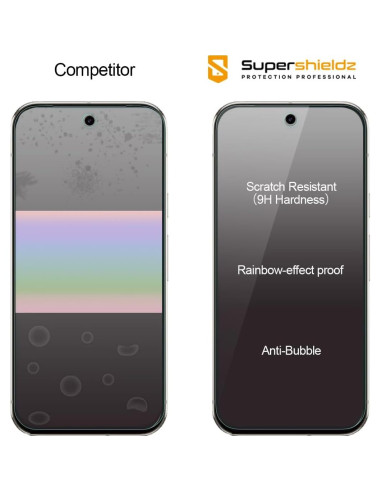 Protector de Pantalla Vidrio Templado Supershieldz para Google Pixel 9a - 2 Unidades