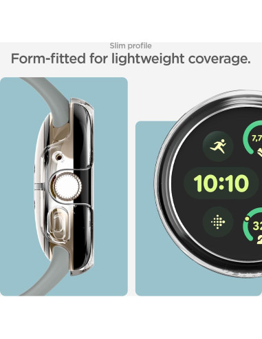 Funda delgada Spigen para Google Pixel Watch 3/2/1 41mm - Transparente