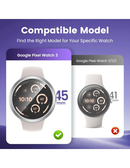 Funda Goton para Google Pixel Watch 3 45mm - 2 Piezas, Oro Rosa y Plata Funda Goton para Google Pixel Watch 3 45mm - 2 Piezas, Oro Rosa y Plata