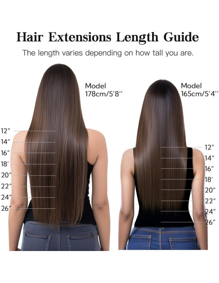 Extensiones de Cabello Clip Sin Costuras HOTBANANA 35.56 cm 120g 7pcs Extensiones de Cabello Clip Sin Costuras HOTBANANA 35.56 cm 120g 7pcs