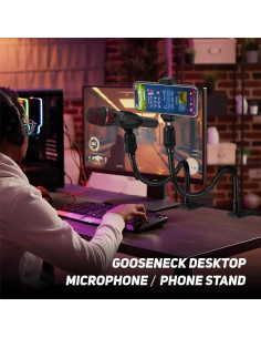 Soporte de Micrófono de Escritorio PROAR 33cm Brazo Flexible 2