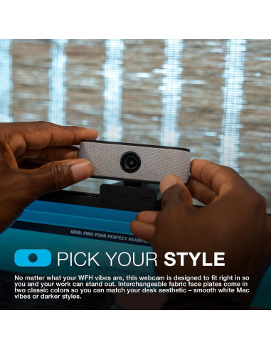 Cámara Web JLab JBuds HD 1080p con Micrófonos Dual, Negro