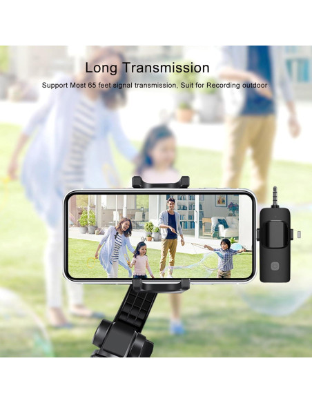 Micrófono Lavalier Inalámbrico GOGARA 3 en 1 para iPhone y Android Micrófono Lavalier Inalámbrico GOGARA 3 en 1 para iPhone y Android