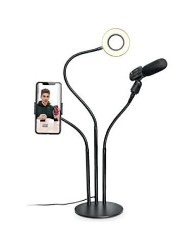 Kit de Anillo de Luz Bower 60.96 cm con Soporte para Teléfono y Micrófono