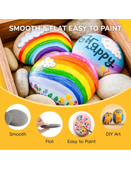 15 Rocas Grandes para Pintar Simetufy 10-12.7 cm DIY 15 Rocas Grandes para Pintar Simetufy 10-12.7 cm DIY