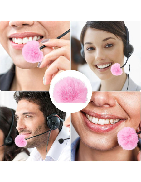 Funda de Micrófono Rosa PAGOW 2 Pcs con Pelaje y Reducción de Ruido Funda de Micrófono Rosa PAGOW 2 Pcs con Pelaje y Reducción de Ruido