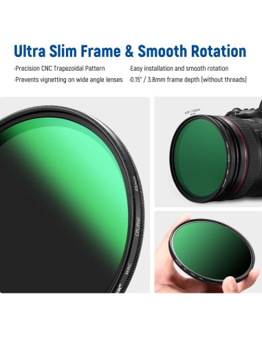 Filtro Polarizador Circular NEEWER 46mm MRC CPL Ultra Delgado