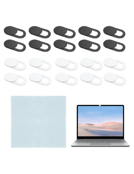 Cubierta de Webcam HexinYigjly 20 Pcs Ultra Delgada ABS Cubierta de Webcam HexinYigjly 20 Pcs Ultra Delgada ABS