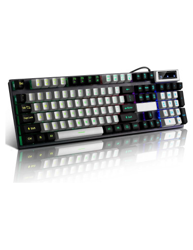 Teclado Gaming Mecánico Guiheng Retroiluminado USB Compacto