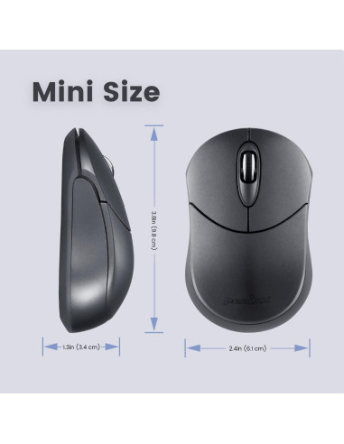 Ratón Inalámbrico Bluetooth Perixx PERIMICE-802 Gris 1200 DPI