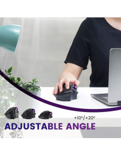 Ratón Ergonómico Inalámbrico Perixx PERIMICE-720 Negro 2