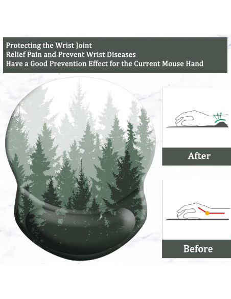 Alfombrilla de Ratón Ergonómica COUKASO con Soporte - Bosque Nebuloso Alfombrilla de Ratón Ergonómica COUKASO con Soporte - Bosque Nebuloso